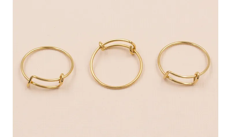 Aro de Anillo Regulable Stainless Steel 316L Oro