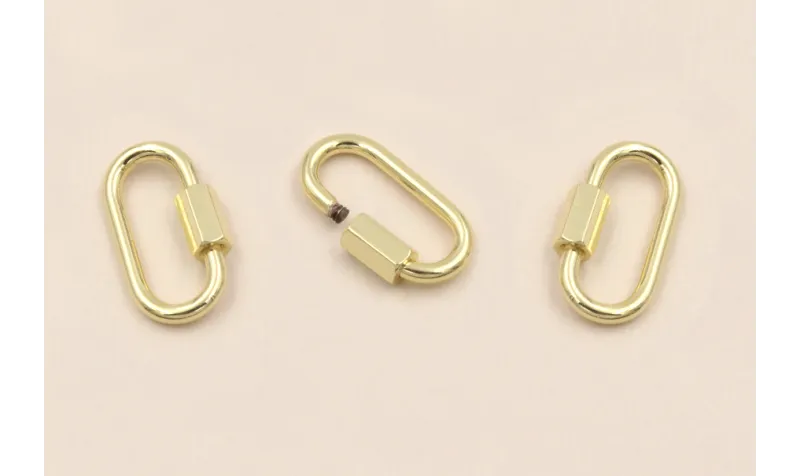 Acero Inox. Cierre eslabon 20*10mm Oro