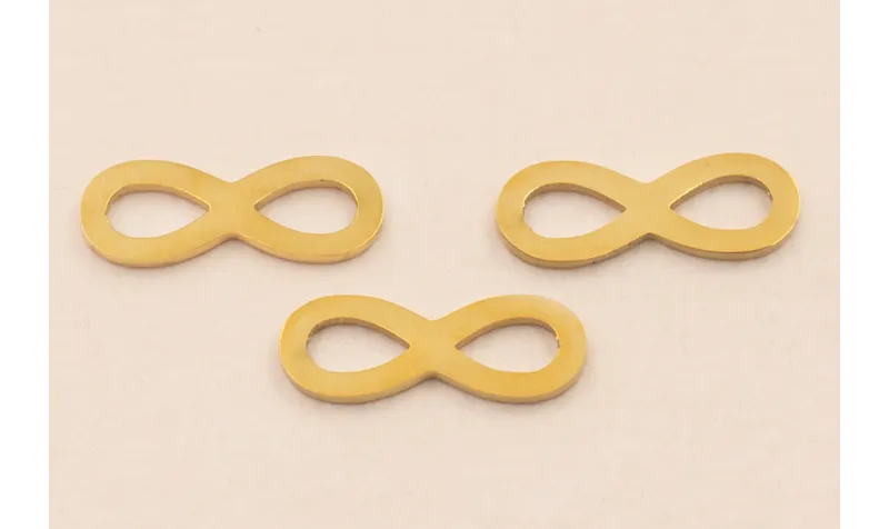 Símbolo Infinito Acero Inox 15*6mm Oro