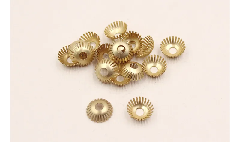 Casquilla pestañas 12*4mm Oro Mate
