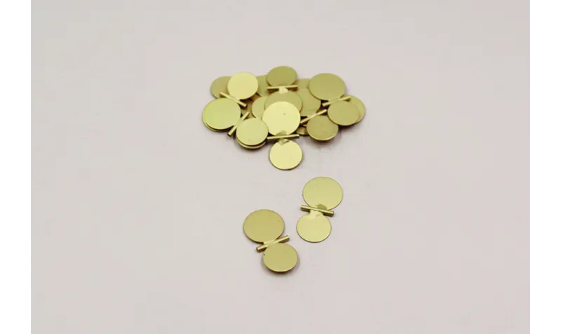 Doble disco soldado 23*12mm Oro Mate