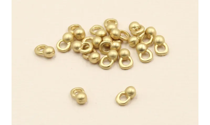 Arito de 3mm diametro con Bola de 2mm Dorado Mate