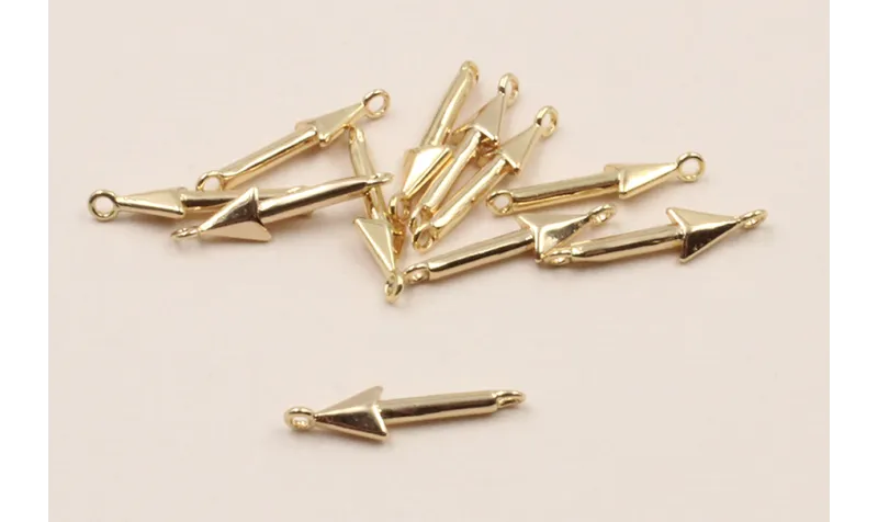 Entrepieza Flecha Oro 14*3mm