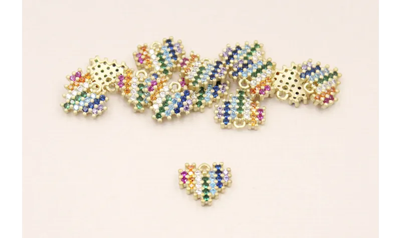 Colgante corazón Microbrillos 10*8mm