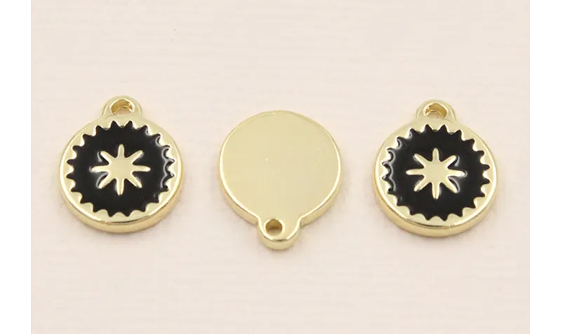 Colgante Stainless Steel 10mm estrella Negro