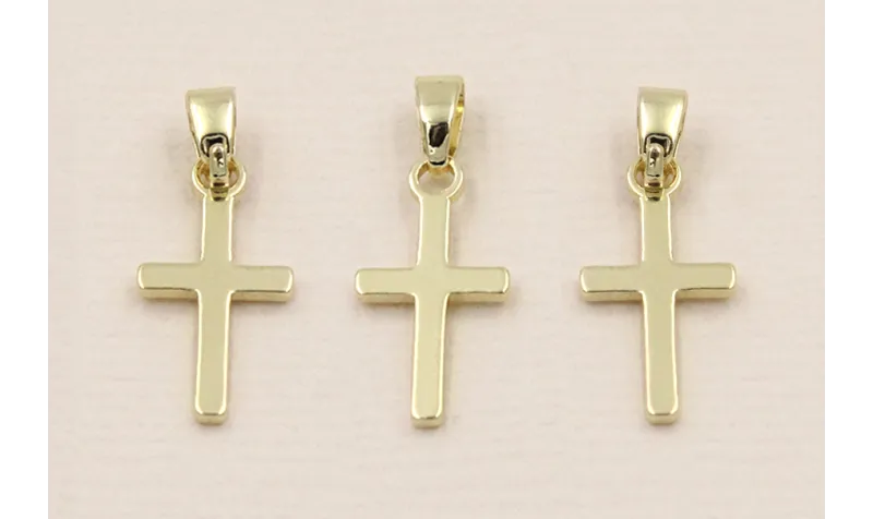Colgante Cruz 20*8*1mm Dorado