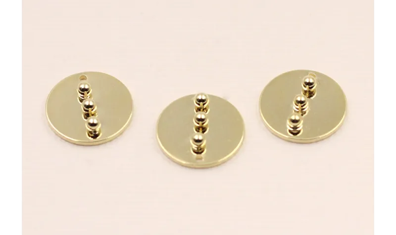Disco de 14mm con 3 bolas Oro