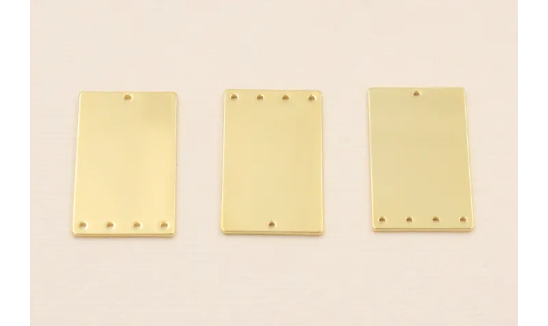 Pieza Rectangulo de 25*15mm Dorado