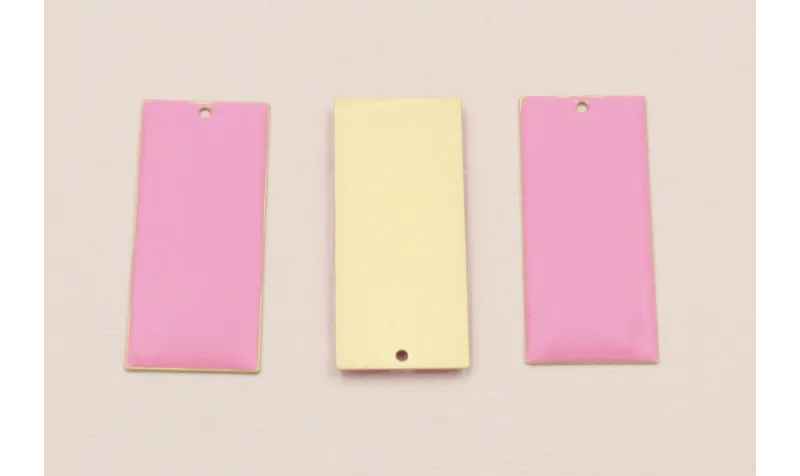 Cuenta Rectangulo 38*15 D.Mate Esmalte Rosa
