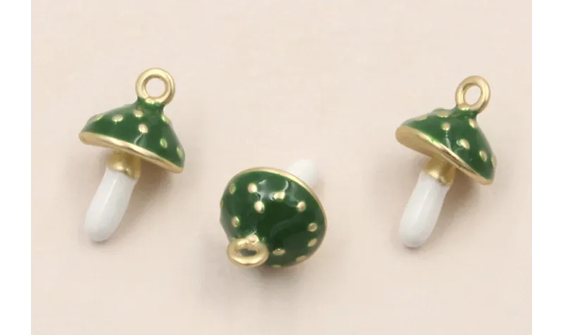 Colgante seta 12*6mm Blanca y Verde