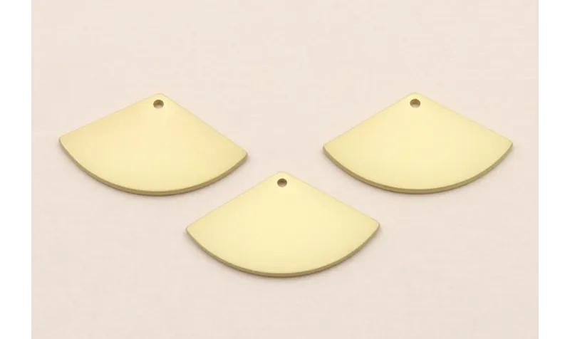 Pieza Abanico de 20*12mm Dorado Mate