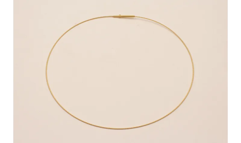 Collar acero espiral 1,4mm*42cms Oro