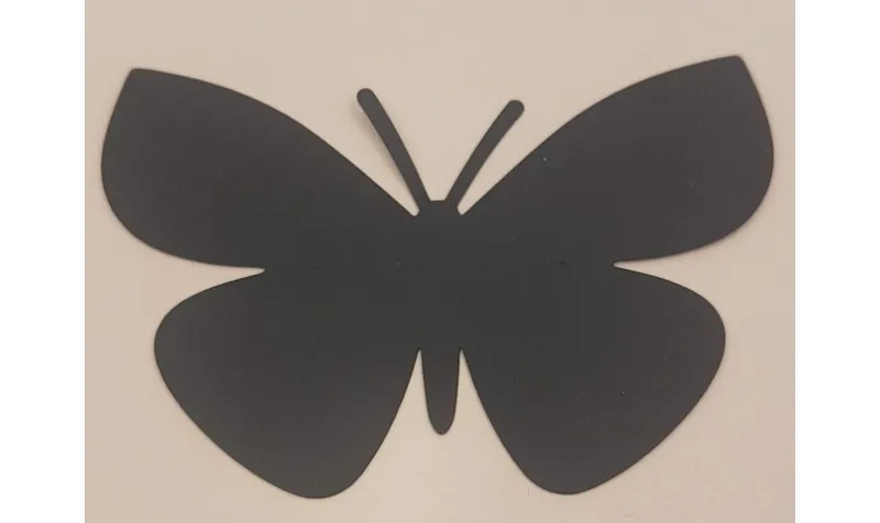 Mariposa lámina Latón 80*55 NEGRA