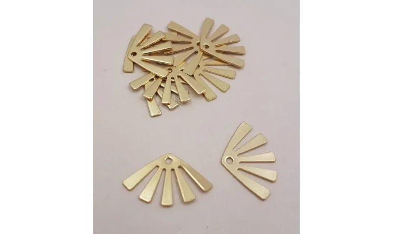 Pieza 5 rayos de Sol 20*12mm Oro Mate