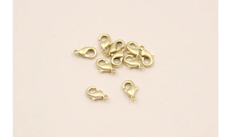 Mini mosquetón 8mm longitud Oro Mate