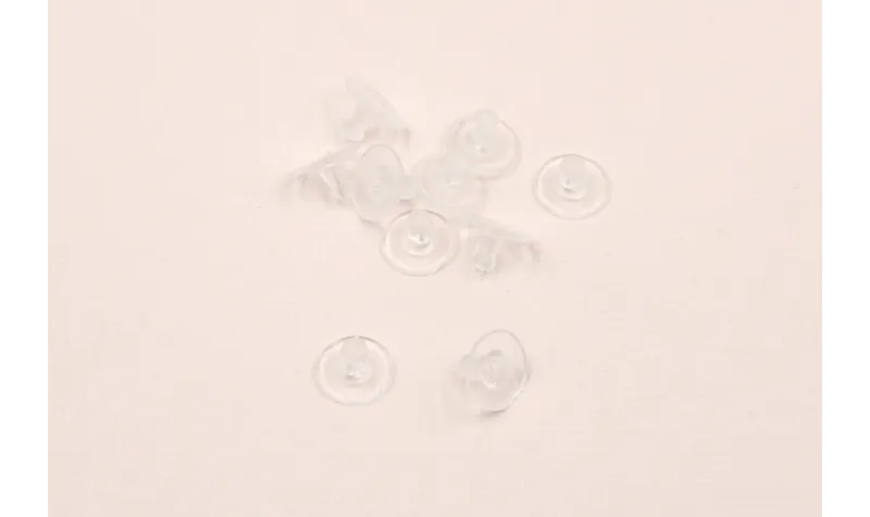 Tapón silicona transparente para pendiente