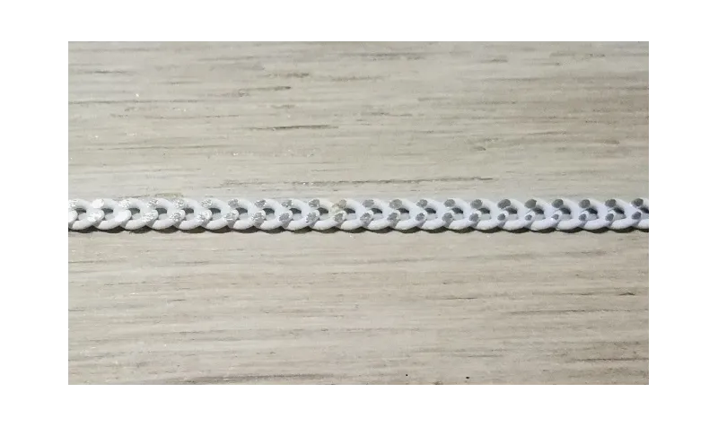 Cadena Eslabones 1*2mm Dorado y Blanco