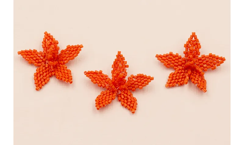 Flor Microtubos de 30mm Naranja