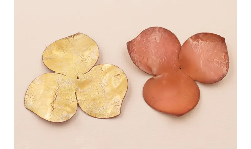 Lentejuela Trebol 3 Hojas de 60 Rosa Vintage y Oro