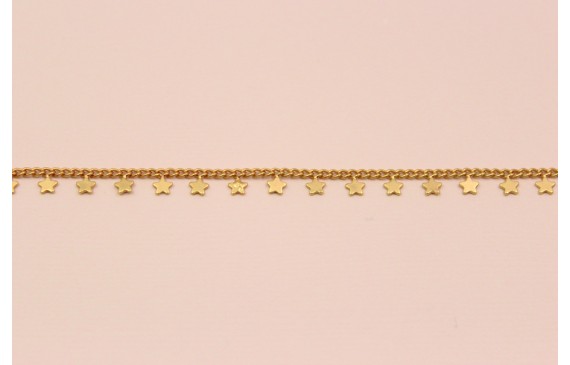 Cadena de 1,7mm con estrella de 3mm Oro Mate