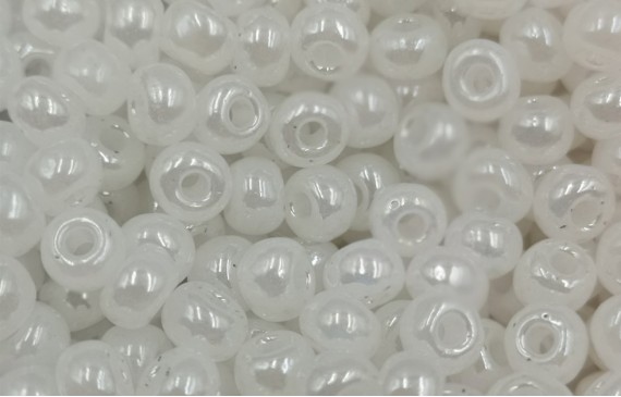 10 gramos de Abalorio cristal 4mm Perla