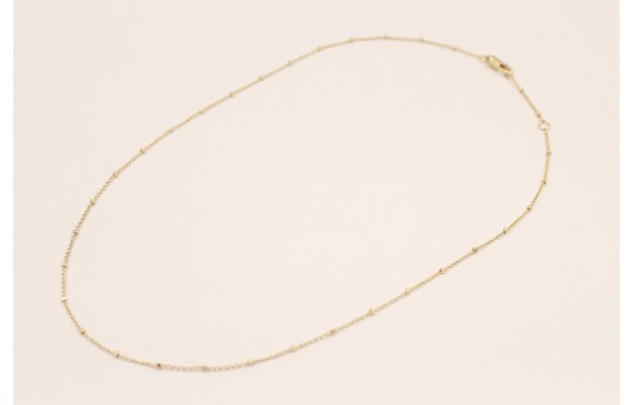 Collar microbola 445*1mm  Baño Oro 18K y 3 micras