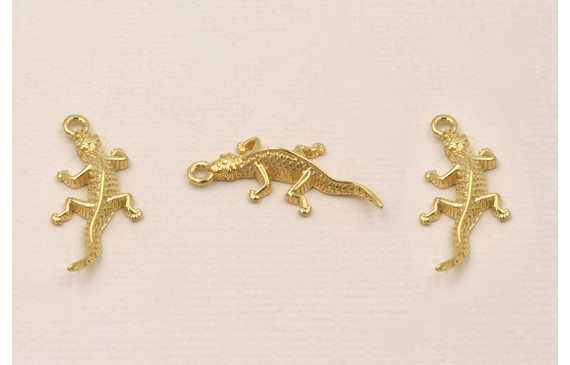 Golgante Lagarto 25*11mm Baño Oro 3micras 18 K Golgante Lagarto 25*11mm Baño Oro 3micras 18 K