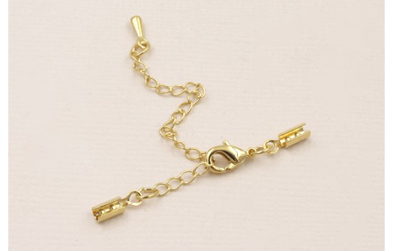 Cierre Completo 70mm cadena Baño Oro 3M 18K