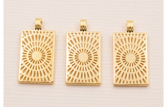 Colgante Sol labarado 20*11  Baño ORO 3M 24K