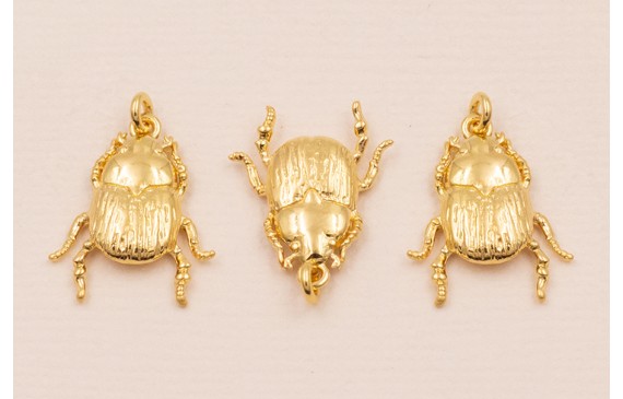 Escarabajo 15*10mm Baño Oro 3M 18K