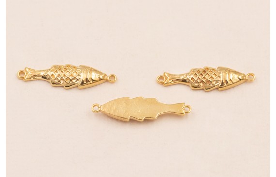 Entrepieza PEZ 24*6mm Baño ORO 18K 3 Micras Entrepieza PEZ 24*6mm Baño ORO 18K 3 Micras