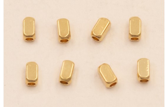 rectangulo 4*2mm Baño ORO 18K 3 Micras