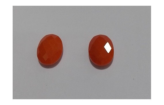 Cristal para cabujón 10,5*8,1mm Naranja Opaco
