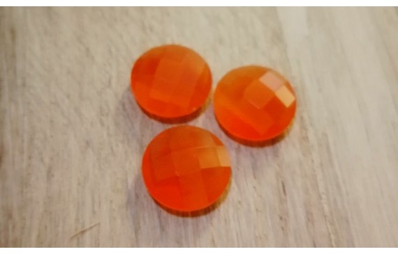 Disco Cristal facetado 11mm Naranja Camel Opal Disco Cristal facetado 11mm Naranja Camel Opal