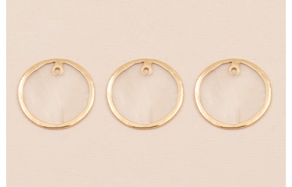 Disco Nacar 24mm bordes dorados Disco Nacar 24mm bordes dorados