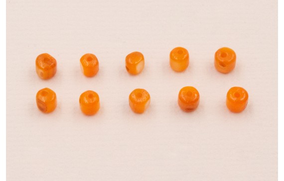 Cubo Nacar 4*4*3mm Naranja