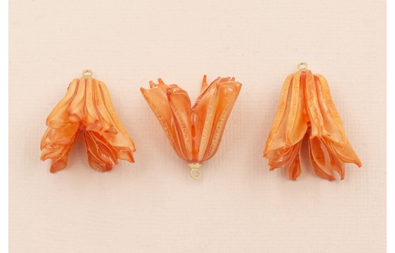 Flor Natural Campanilla con Resina 30*20 Arcilla Flor Natural Campanilla con Resina 30*20 Arcilla