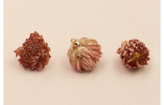 Colgante Flor Natural 8*10mm Rosa