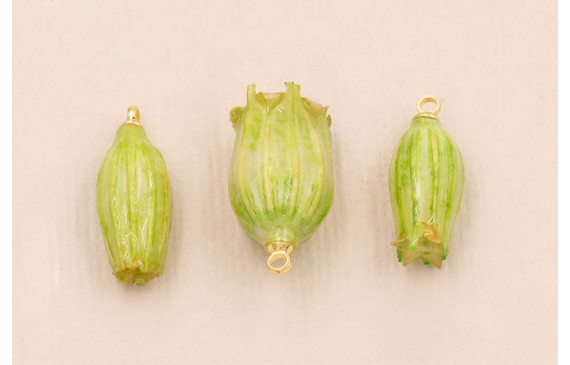 Flor Natural Campanilla con Resina 23*10 Verde