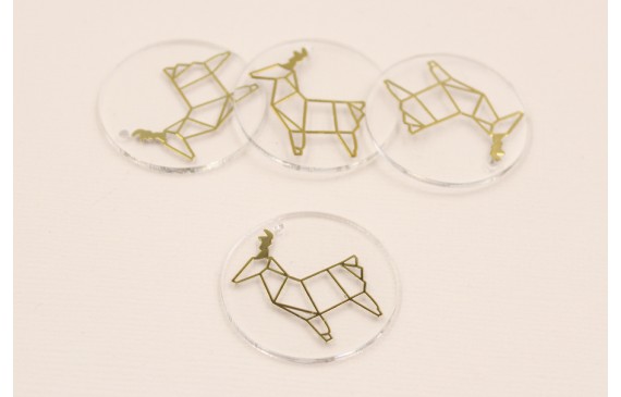 Disco Metacrilato de 30mm con lamina Alce Disco Metacrilato de 30mm con lamina Alce