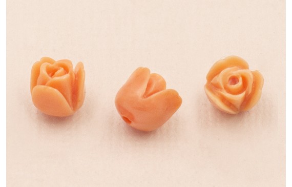 Flor Resina de Coral 6*6mm Rosa Coral