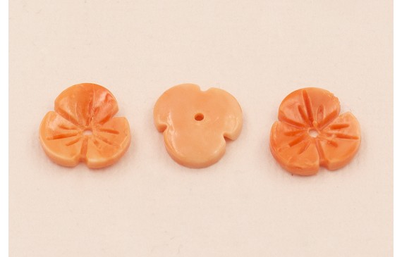 Flor Resina Coral 12mm Diametro Rosa Coral