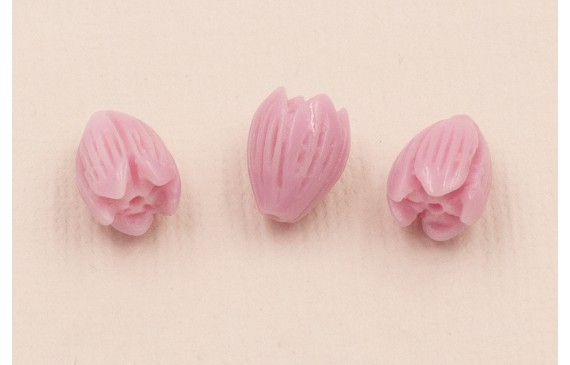 Flor Resina de Coral 12*6mm Color Lila