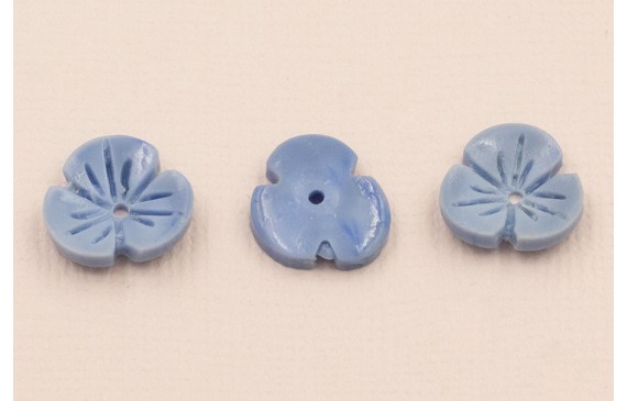 Flor Resina Coral 12mm Diametro Azul Flor Resina Coral 12mm Diametro Azul