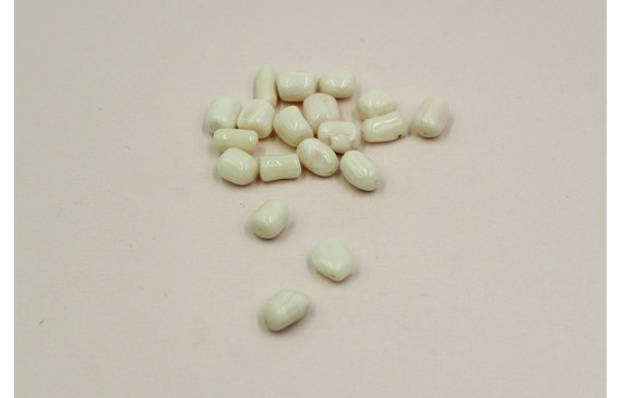 Tubo Irregular coral 9-6 *5mm Blanco