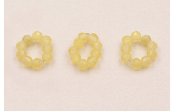 aro de 9 Piedras Cuarzo amarillo de 2mm