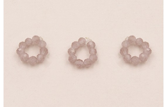 aro de 9  Piedras Cuarzo morado de 2mm