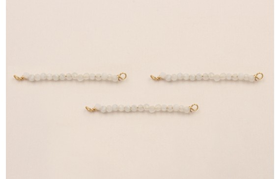 Bastón de 40mm con piedra Cuarzo blanco de 2mm Bastón de 40mm con piedra Cuarzo blanco de 2mm