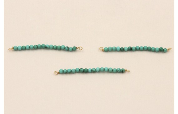 Bastón de 40mm con piedra Turquesas de 2mm Bastón de 40mm con piedra Turquesas de 2mm