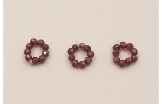 aro de 9 Piedras Cuarzo Granate